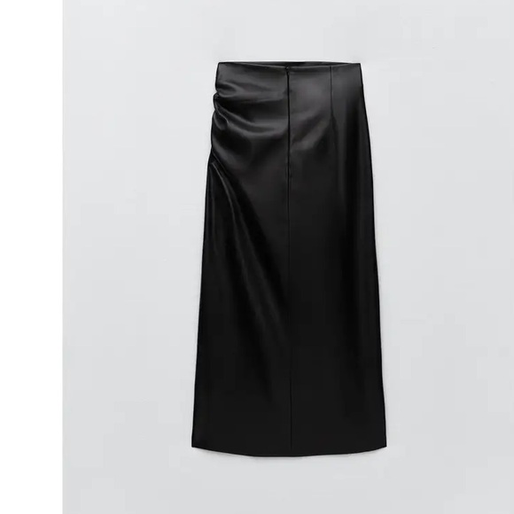 Zara Faux Leather High-waist skirt - Picture 5 of 5